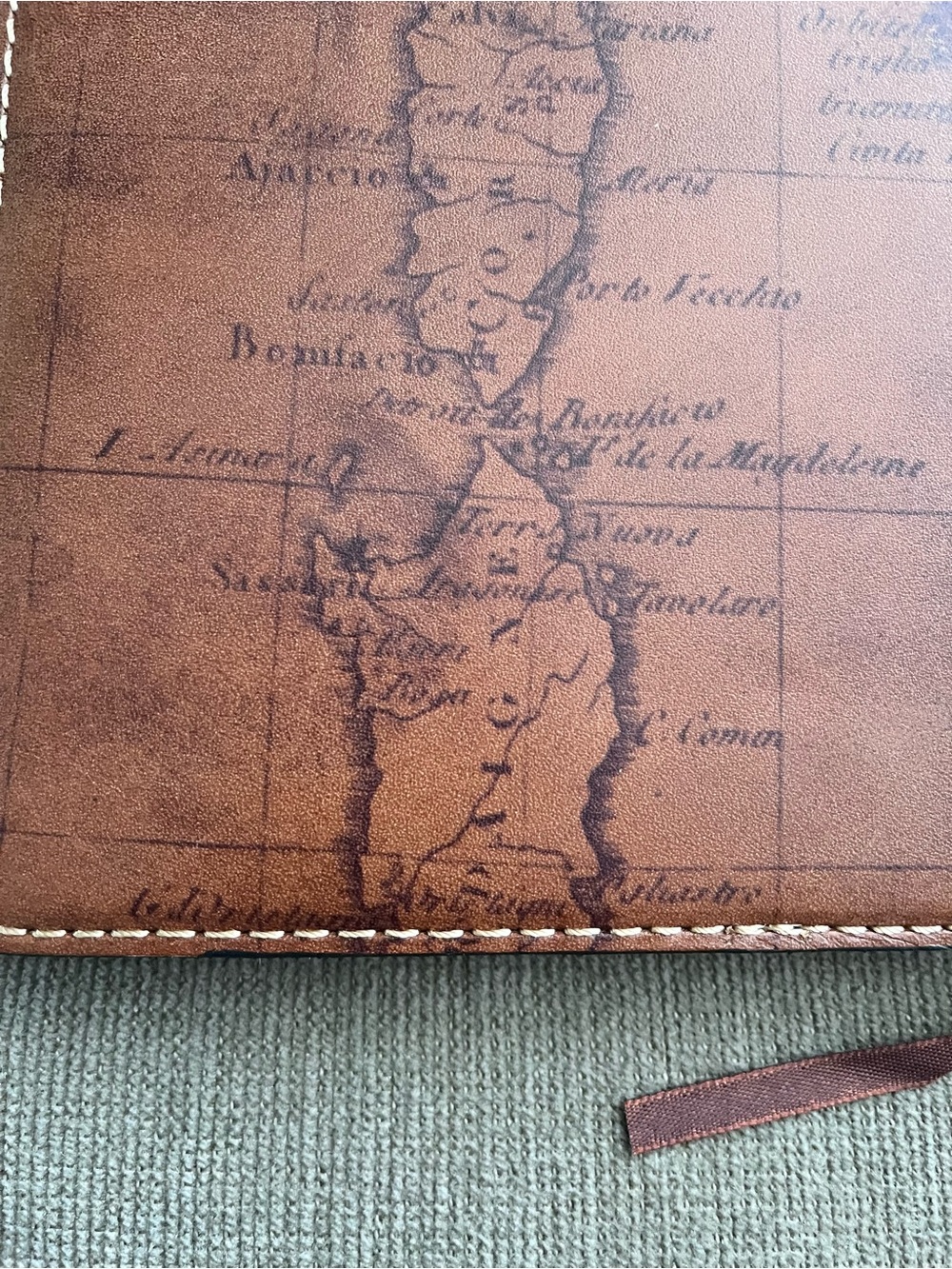 Patricia Nash Brown Leather Map-Print Travel Journal - Picture 9 of 9